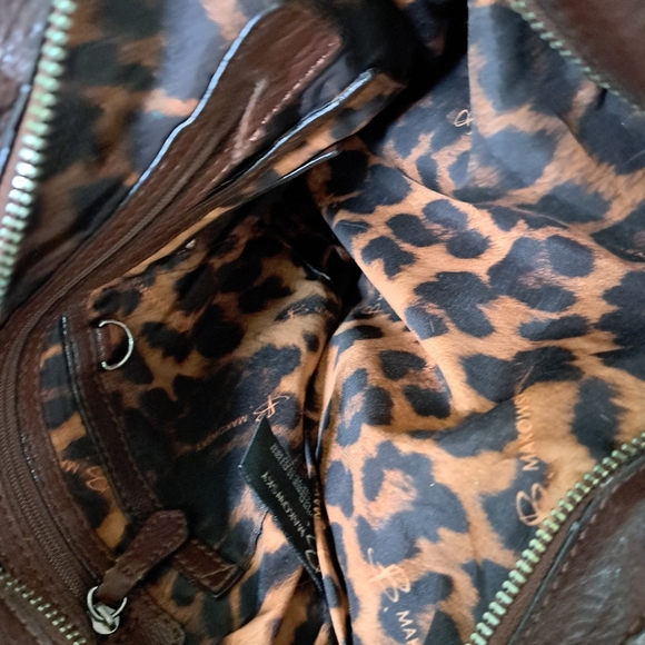 Zebra leather fur purse.  Authentic leather and fur.  Hardware in good vintage c - Picture 5 of 12